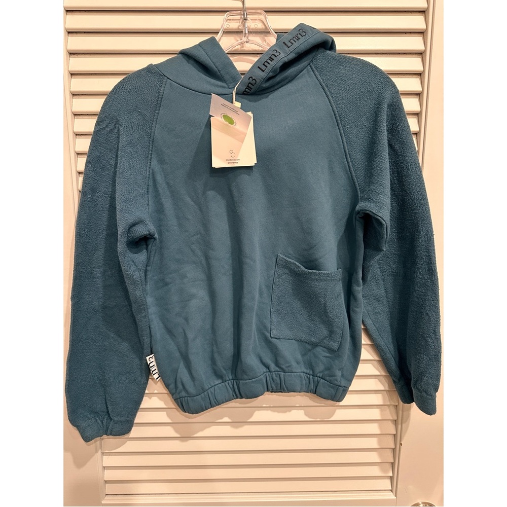 NWT - Teal kids youth 8Y French Terry hoodie